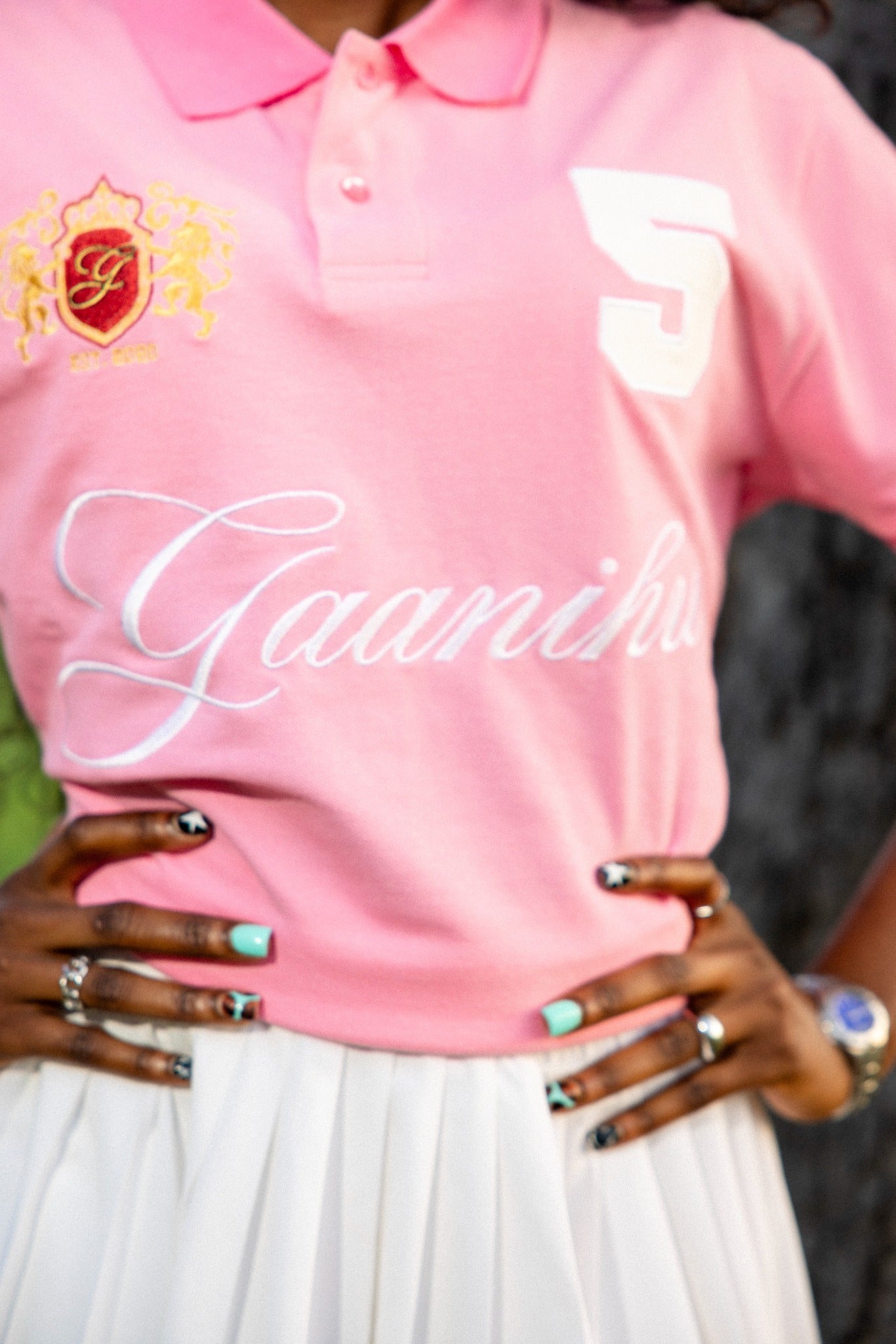 Pink Rugby Polo Shirt