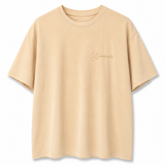Cream Sun Faded Tee