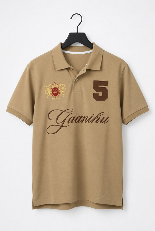 Beige Rugby Polo Shirt